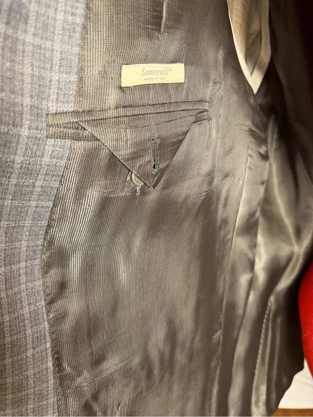 NWT Santorelli Gray Two-Button Sport Coat…48R